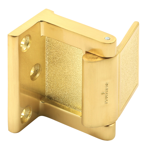 Prime-Line Hotel Door Blocker/Door Stop in Satin Brass Single Pack MP4934